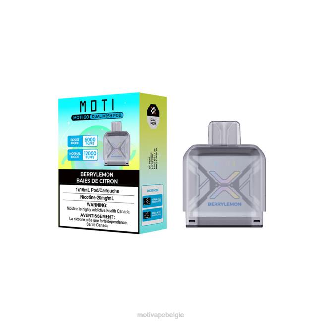 MOTI Go Pro wegwerpbare capsule bessen citroen MOTI vape flavors België - DF4X90