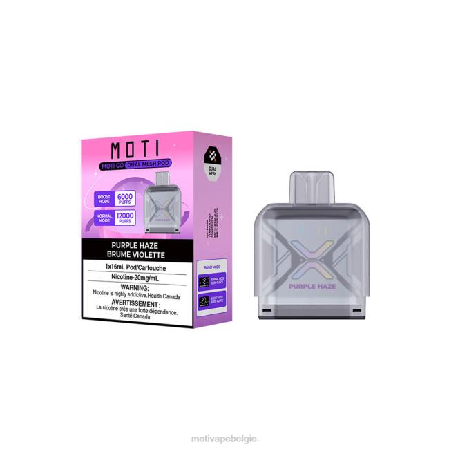 MOTI Go Pro wegwerpbare capsule paarse nevel MOTI vape review - DF4X94