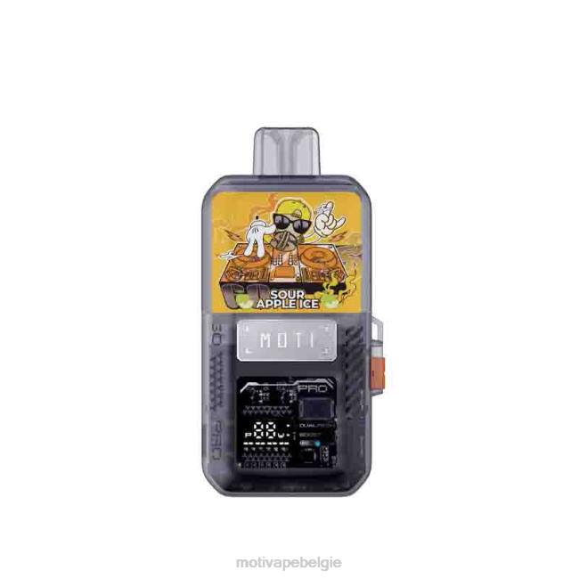 MOTI Go Pro wegwerppod+apparaat zuur appelijs MOTI vape België - DF4X77