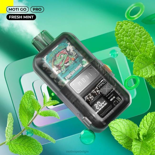 MOTI Go Pro wegwerpdamp (5%, 12.000 trekjes) Frisse munt MOTI vape kit België - DF4X16
