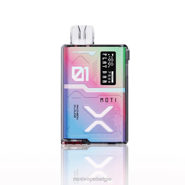 MOTI Play Bar 7500 wegwerpvape (5%, 7500 trekjes) regenboogwolkz MOTI vape België - DF4X57