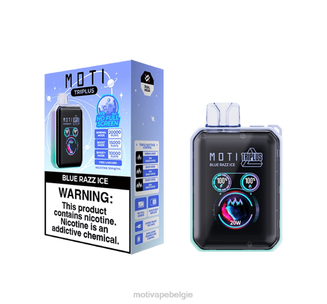 MOTI Triplus 20k wegwerpvape (5%, 20.000 trekjes) roze limonade MOTI vape Brussel - DF4X8