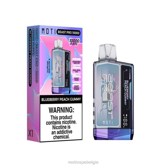MOTI Beast Pro wegwerpdamp (5%, 10.000 trekjes) bosbessen perzik gummy MOTI vape amazon - DF4X39